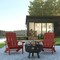 Flash Furniture 2 Red Adirondack Chairs & Star and Moon Fire Pit JJ-C145012-32D-RED-GG - alternate 1